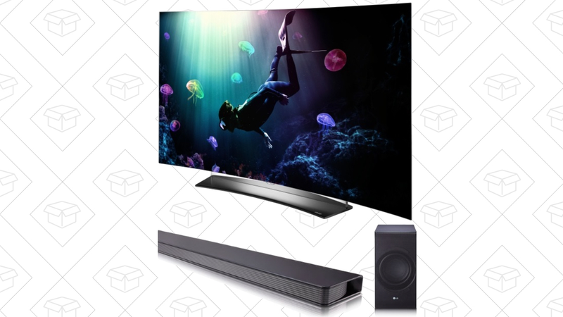 LG 55" Curved OLED 4K TV + LG Sound Bar, $1694 with code SMEQL7070517